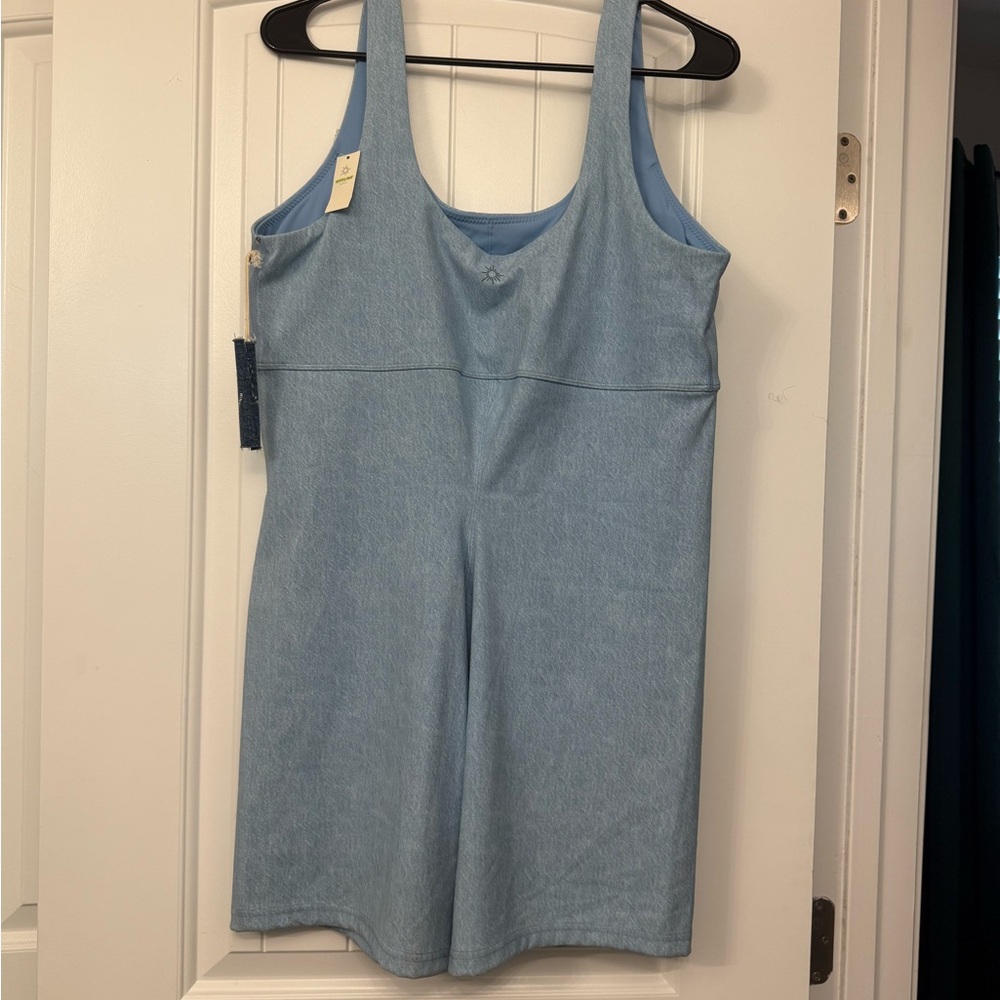 Aerie Offline Sky Blue Sleeveless Jumpsuit